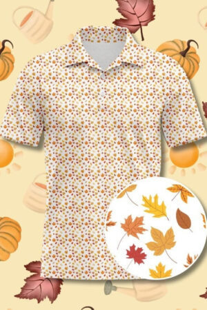 Fall Leaf Polo Shirt Special Father's Day Apparel Gift From Daughter