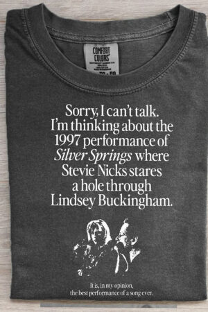 I'm Thinking About The 1997 Performance Of Silver Springs T-Shirt Music Fan Graphic Tee For Fleetwood Mac Lovers