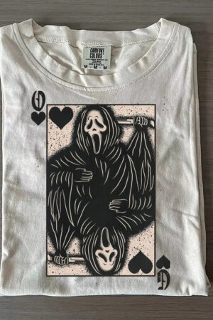 Reaper Poker T-Shirt Bold Graphic Tee For Card Game And Gothic Art Lovers