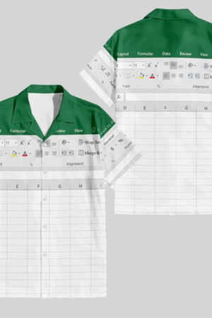 Funny Microsoft Excel Hawaiian Shirt 2025 Humorous Summer Apparel For Office And Tech Lovers